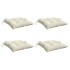 Cojines de silla de jardín 4 uds tela Oxford crema 40x40x7