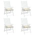 Cojines de silla de jardín 4 uds tela Oxford crema 40x40x7