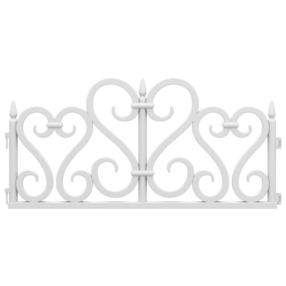 Borduras de jardín 17 unidades PP blanco 10