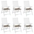 Cojines de silla de jardín 6 uds tela Oxford taupé 40x40x3