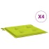 Cojines de silla de jardín 4 uds tela Oxford verde 40x40x3