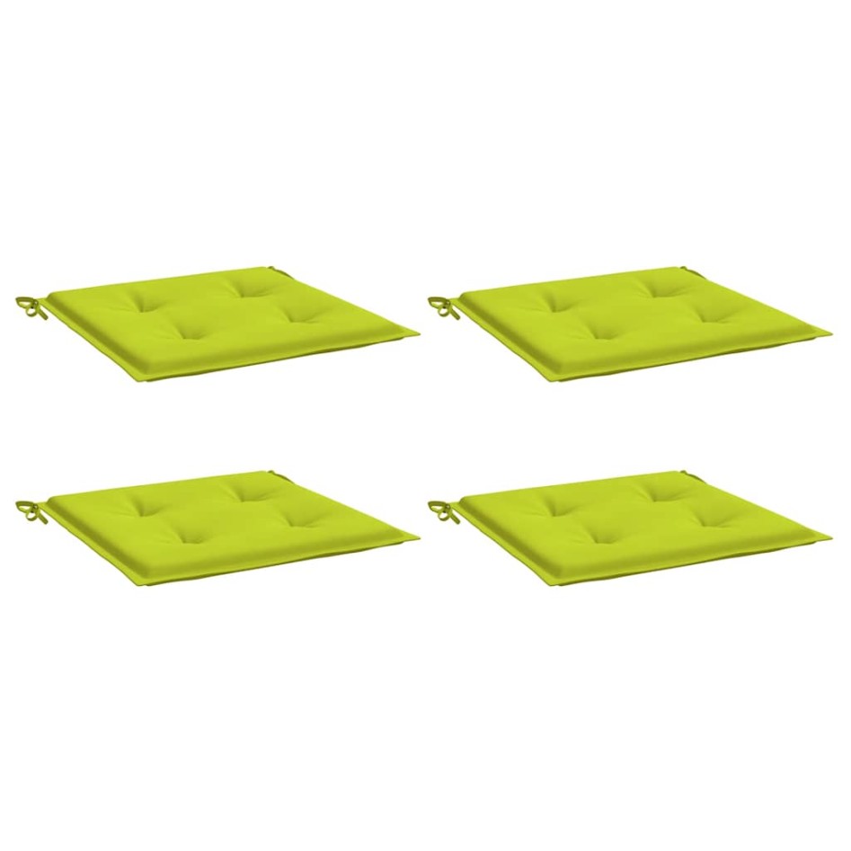 Cojines de silla de jardín 4 uds tela Oxford verde 40x40x3