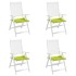 Cojines de silla de jardín 4 uds tela Oxford verde 40x40x3
