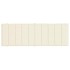 Cojín de tumbona de tela Oxford crema 186x58x3