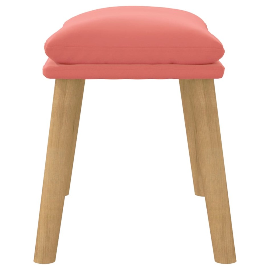 Reposapiés de terciopelo rosa 45x29,5x35