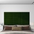Paneles de pared 12 uds terciopelo verde oscuro 60x15 cm