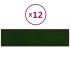 Paneles de pared 12 uds terciopelo verde oscuro 60x15 cm
