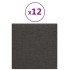Paneles de pared 12 uds tela gris oscuro 30x30 cm 1,08