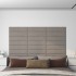 Paneles de pared 12 uds terciopelo gris claro 60x15 cm 1,08