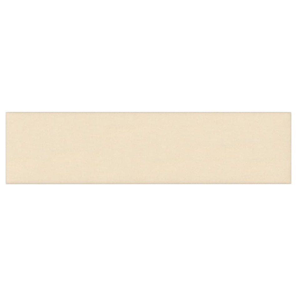 Paneles de pared 12 uds tela color crema 60x15 cm 1,08