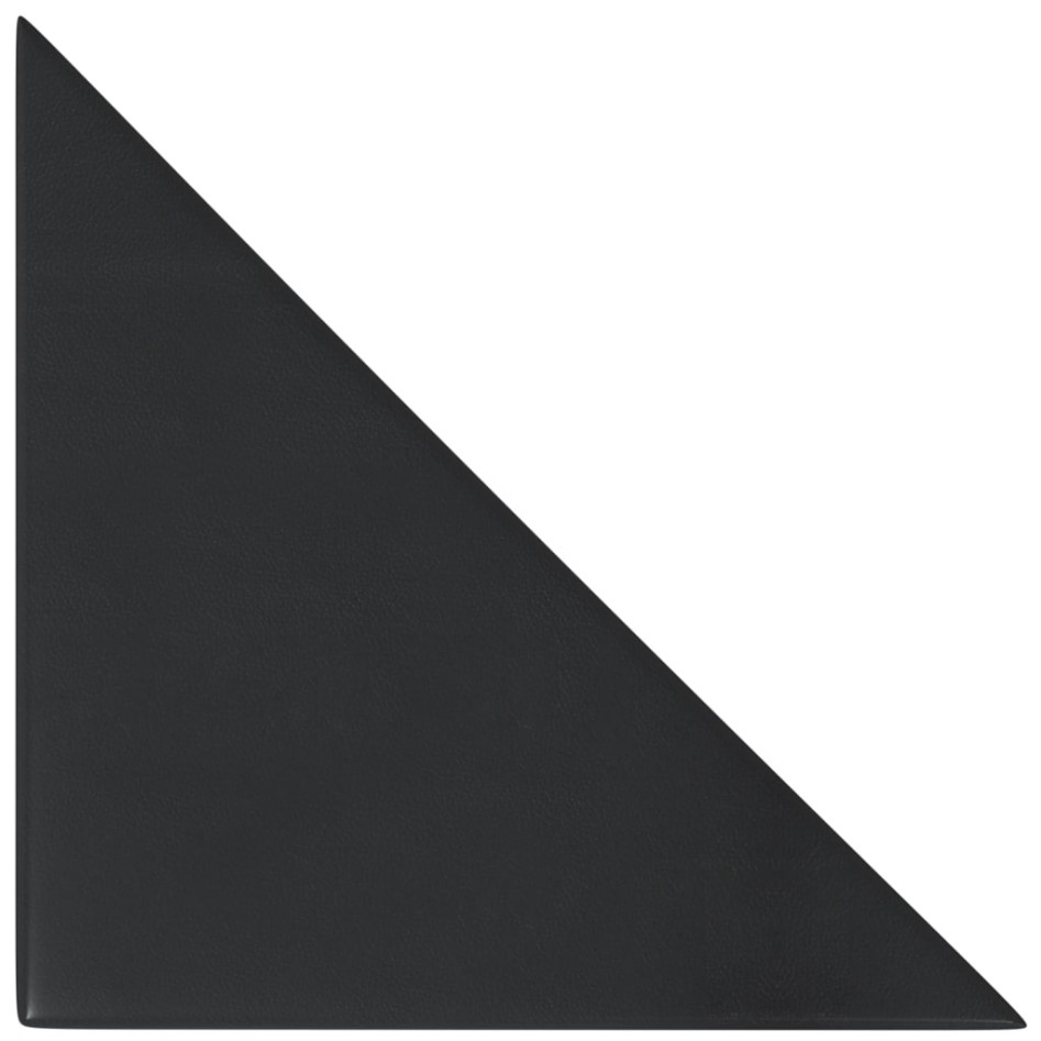 Paneles de pared 12 uds cuero sintético negro 30x30 cm 0,54