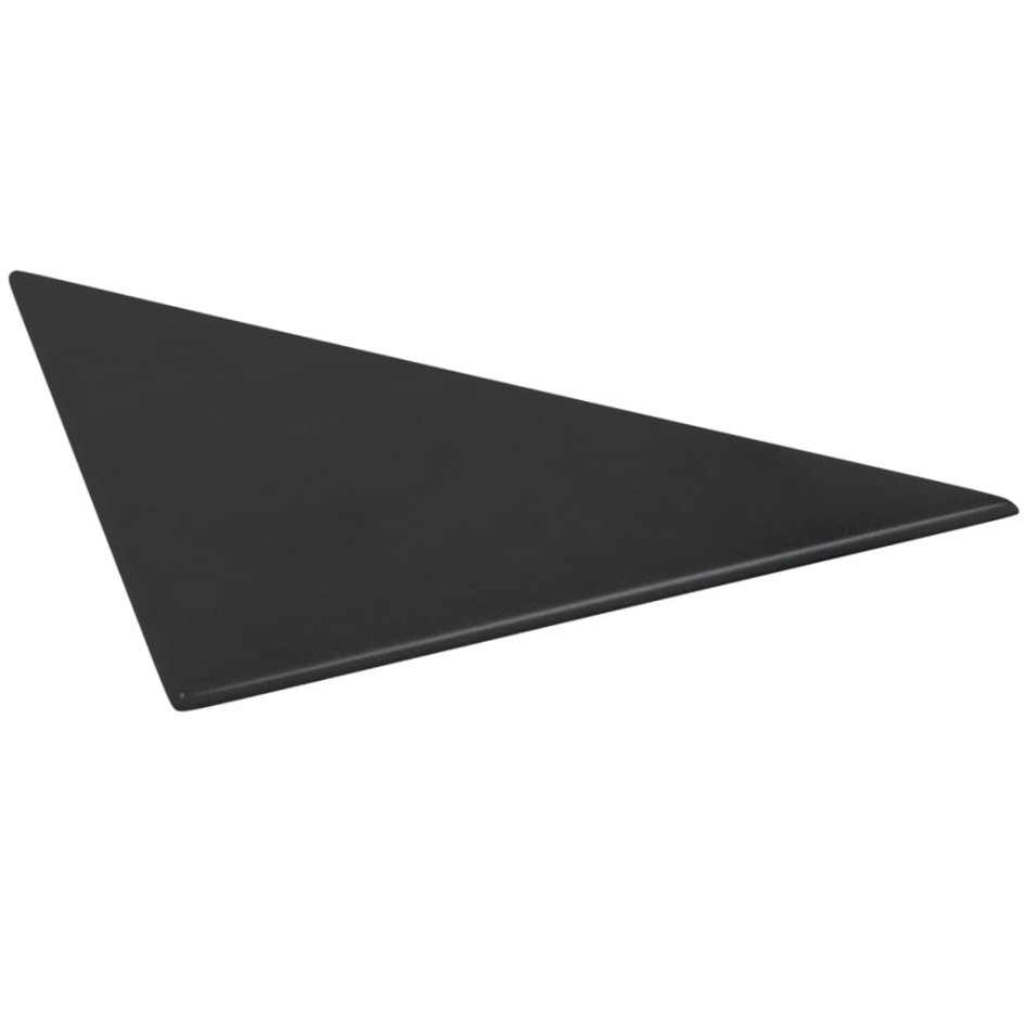 Paneles de pared 12 uds cuero sintético negro 30x30 cm 0,54