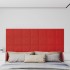 Paneles pared 12 uds cuero sintético rojo tinto 30x30 cm