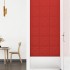 Paneles pared 12 uds cuero sintético rojo tinto 30x30 cm