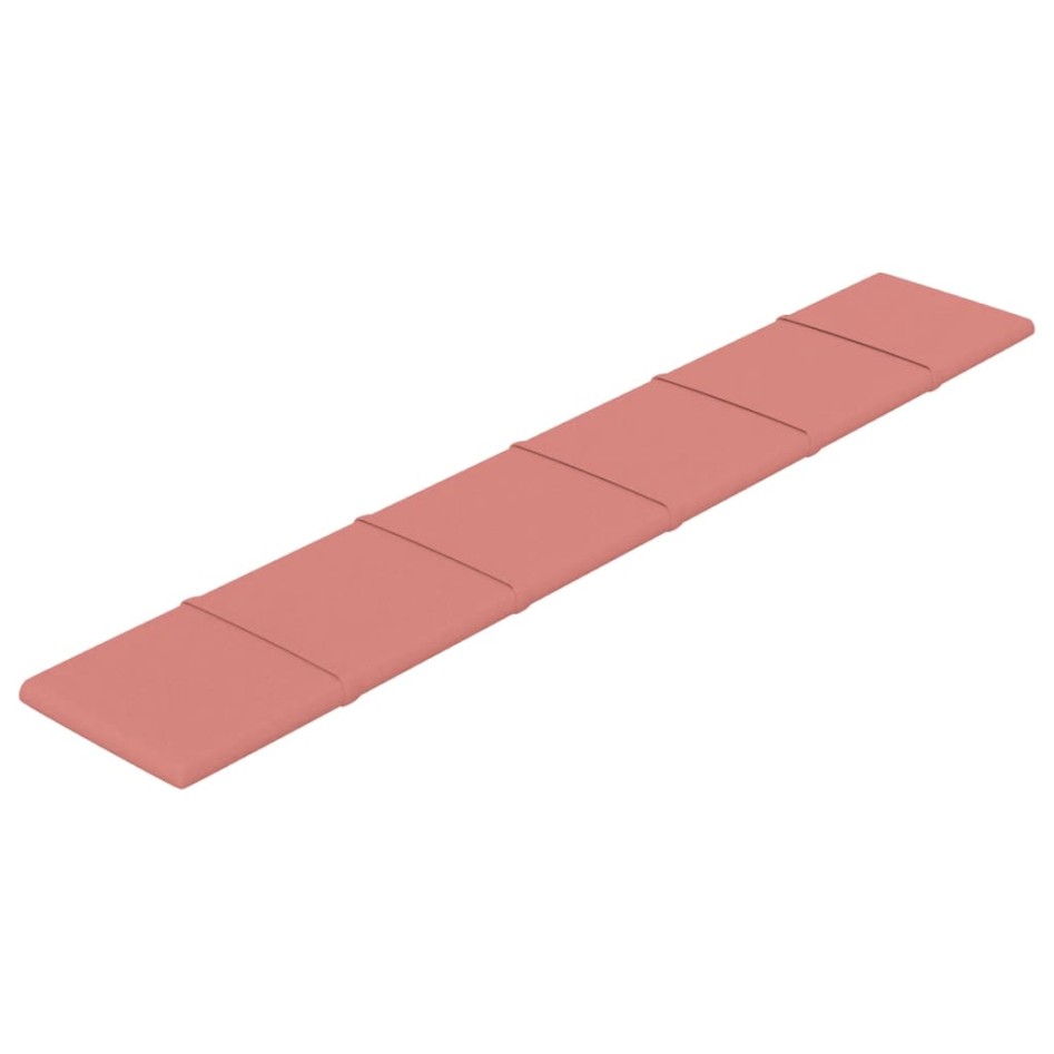 Paneles de pared 12 uds terciopelo rosa 90x15 cm 1,62