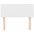 Cabecero de cuero sintético blanco 80x5x78/88