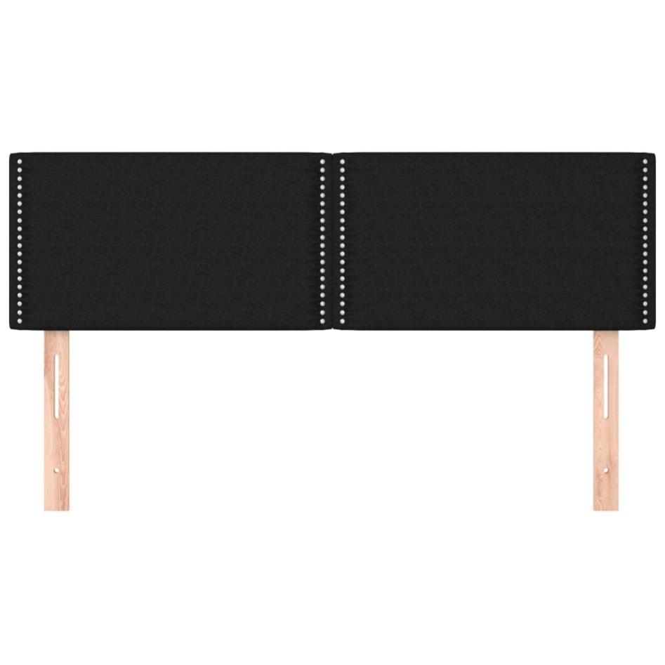 Cabeceros 2 unidades tela negro 72x5x78/88