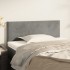 Cabecero de terciopelo gris claro 100x5x78/88