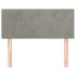 Cabecero de terciopelo gris claro 100x5x78/88