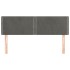 Cabeceros 2 unidades terciopelo gris oscuro 72x5x78/88