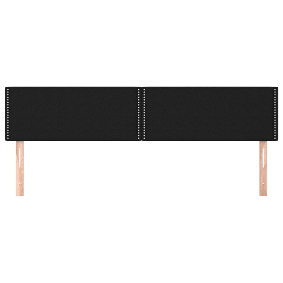 Cabeceros 2 unidades de tela negro 90x5x78/88