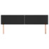 Cabeceros 2 unidades de cuero sintético negro 90x5x78/88
