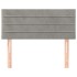 Cabecero de terciopelo gris claro 80x5x78/88
