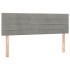 Cabeceros 2 unidades terciopelo gris claro 72x5x78/88