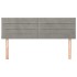 Cabeceros 2 unidades terciopelo gris claro 72x5x78/88