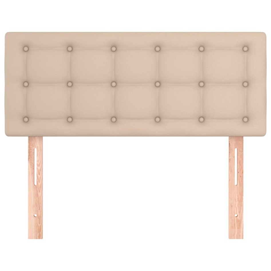 Cabecero de cuero sintético color capuchino 90x5x78/88