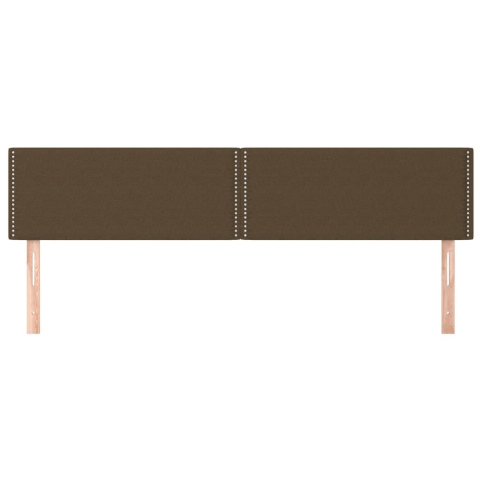 Cabeceros 2 unidades de tela marrón oscuro 80x5x78/88