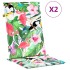 Cojines para silla 2 uds tela multicolor 120x50x3