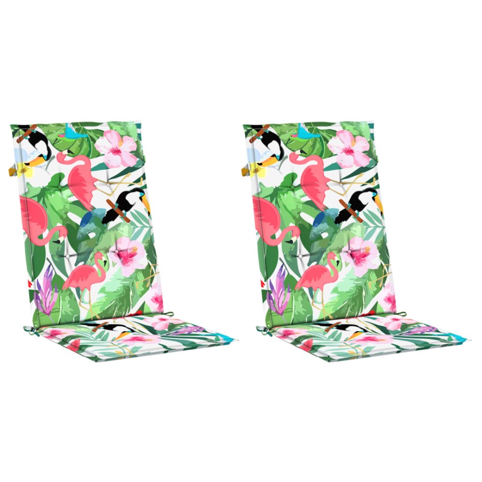 Cojines para silla 2 uds tela multicolor 120x50x3