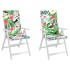 Cojines para silla 2 uds tela multicolor 120x50x3