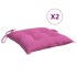 Cojines para silla 4 unidades tela rosa 40x40x7
