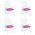 Cojines para silla 4 unidades tela rosa 40x40x7