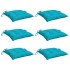 Cojines de silla 6 uds tela Oxford turquesa 50x50x7