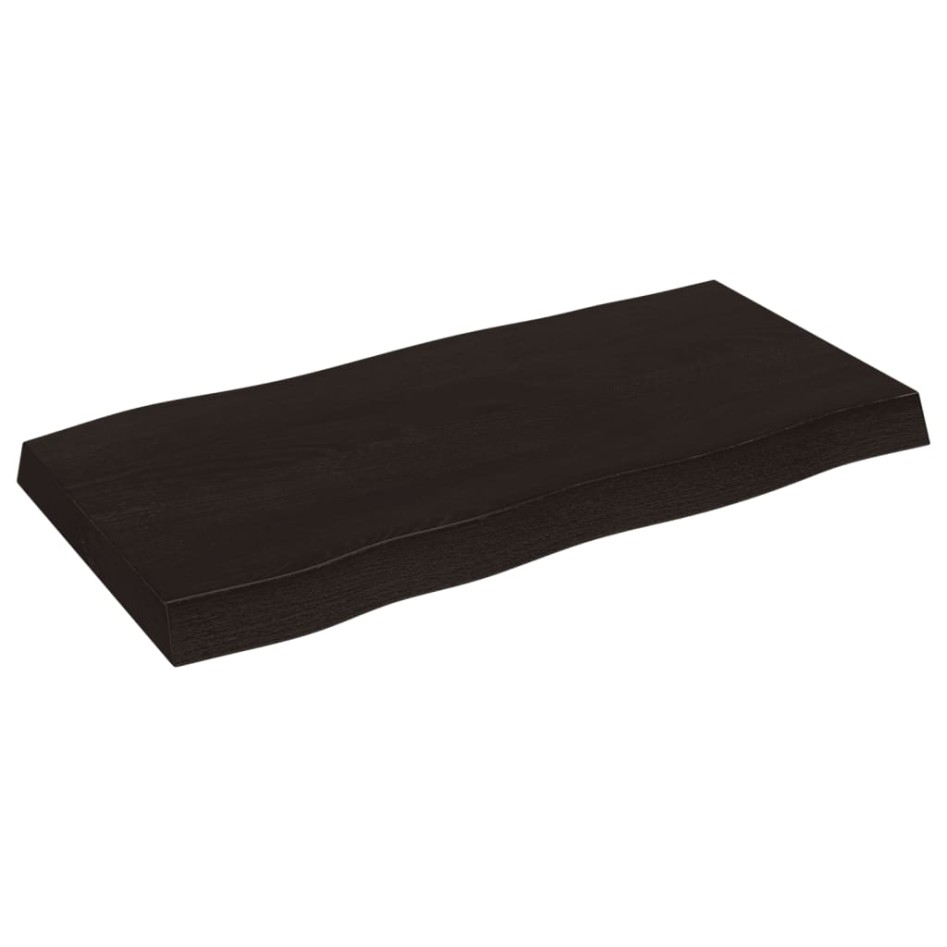 Tablero mesa madera tratada borde vivo marrón 80x40x(2-6)