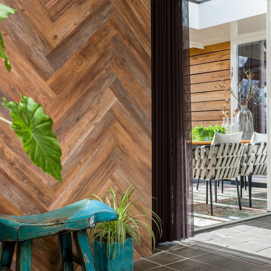 WallArt Tablones de aspecto madera de roble Barnwood marrón