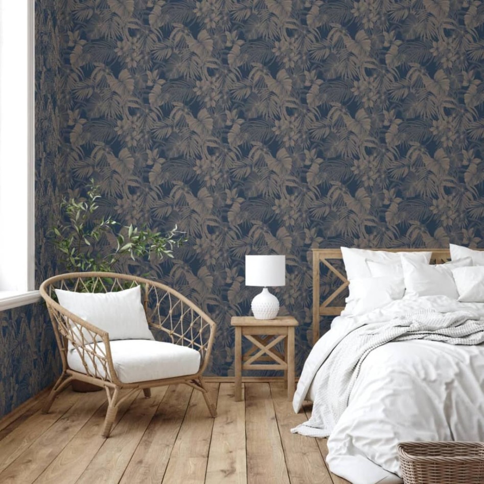 DUTCH WALLCOVERINGS Papel pintado Joelle plateado y