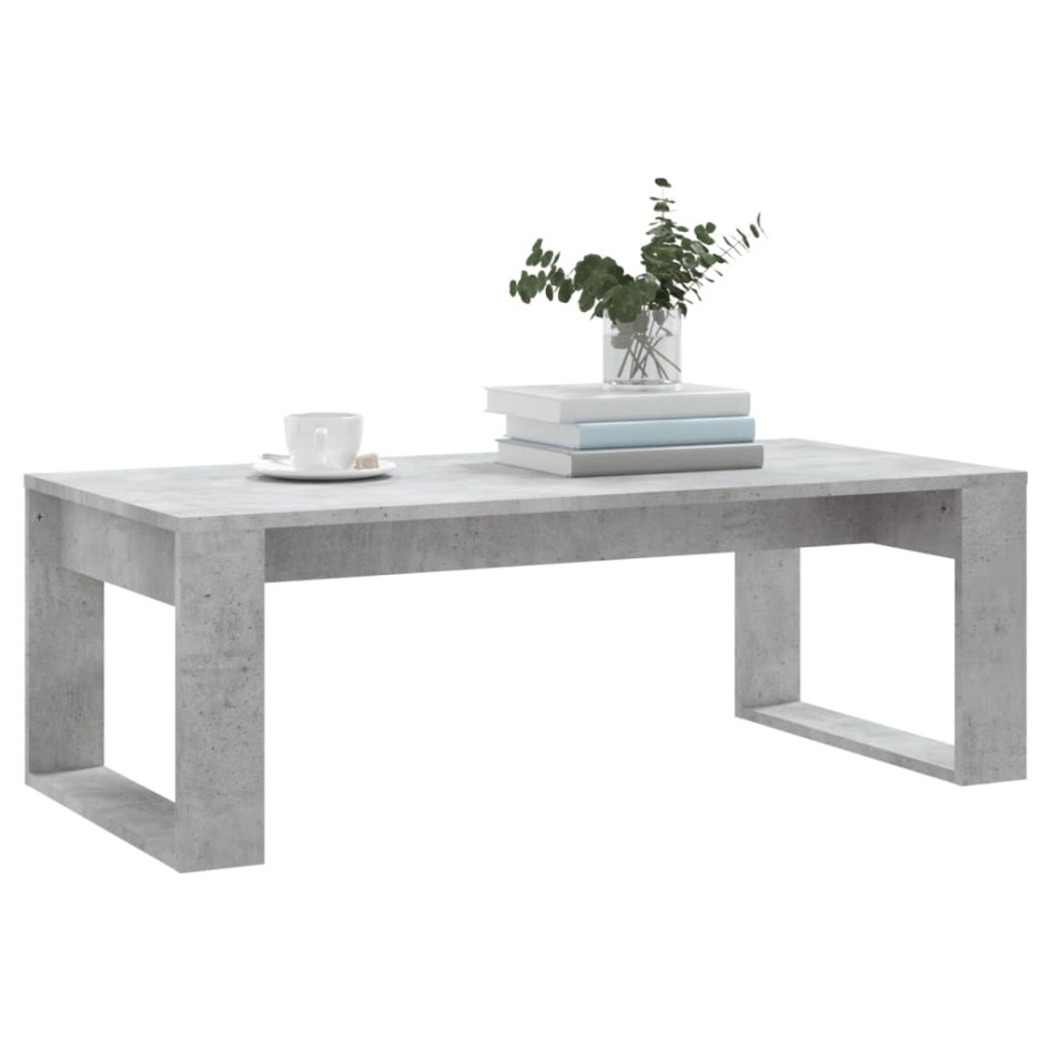 Mesa de centro madera de ingeniería gris hormigón 102x50x35