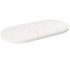 Tablero de mesa ovalado madera maciza pino blanco 80x40x2,5