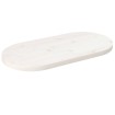 Tablero de mesa ovalado madera maciza pino blanco 80x40x2,5 cm