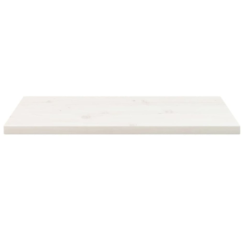 Tablero de mesa rectangular madera de pino blanco 80x40x2,5