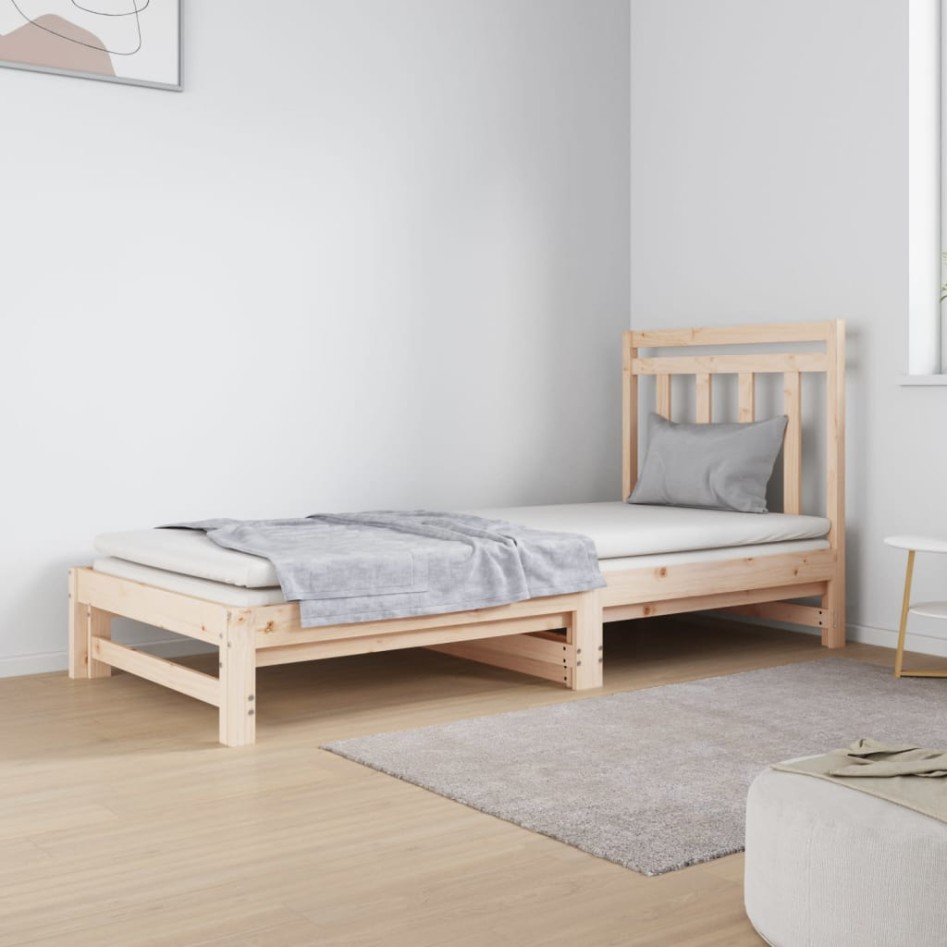 Sofá cama extraíble madera maciza de pino 2x(90x190)