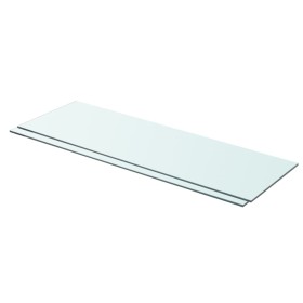 Estantes 2 unidades panel de vidrio transparente 80x25