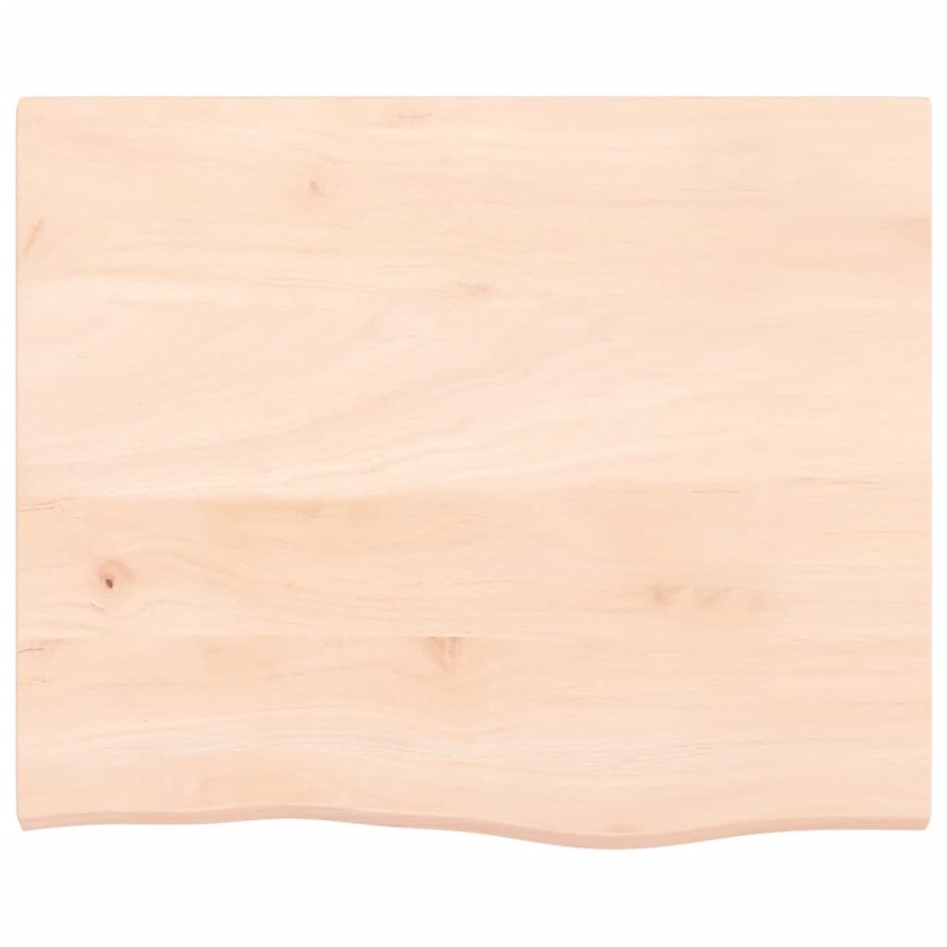 Tablero de mesa madera maciza de roble sin tratar 60x50x2