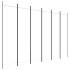 Biombo divisor de 6 paneles de tela blanco 300x200