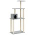 Rascador para gatos con postes de sisal gris claro 147