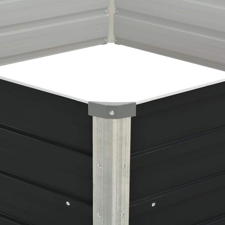 Jardinera elevada acero galvanizado gris antracita